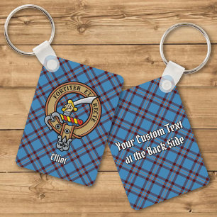 Klan Elliot-Vapensköld över den tidigare Tartan-ny Nyckelring