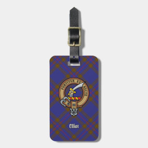 Klan Elliot Vapensköld över Modern Tartan Bagagebricka
