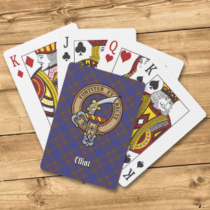 Klan Elliot Vapensköld över Modern Tartan Casinokort