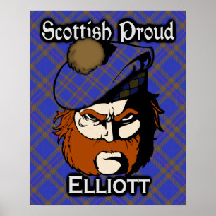Klan Elliott Scottish Tartan Poster