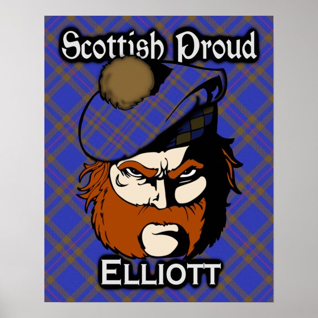 Klan Elliott Scottish Tartan Poster (Framsidan)