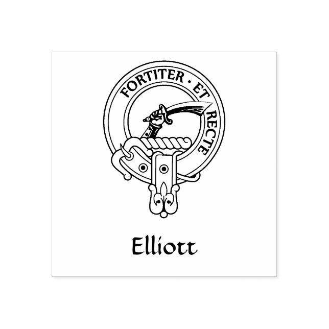 Klan Elliott Vapensköld Stämpel (Tryck)