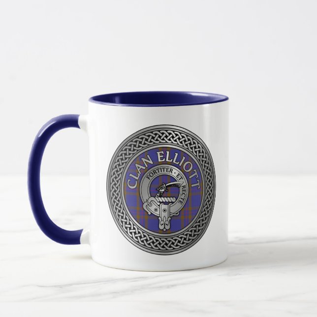 Klan ELLioTT Vapensköld & Tartan Knot Mugg (Vänster)