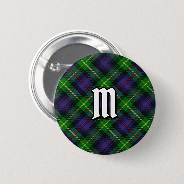 Klan Farquharson Tartan Button Knapp (Framsida & baksida)
