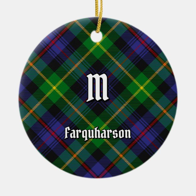 Klan Farquharson Tartan Ceramic Ornament (Framsidan)