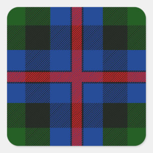 Klan Farquharson Tartan Fyrkantigt Klistermärke