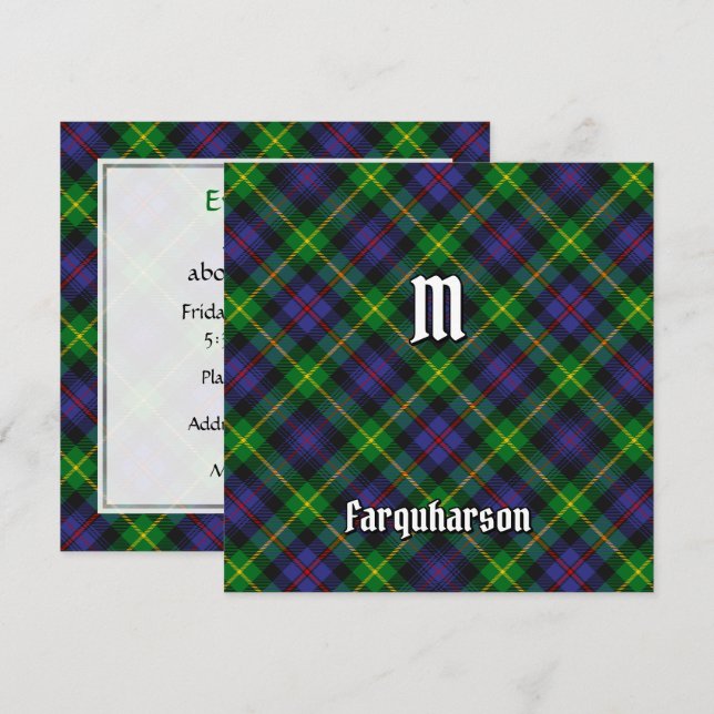 Klan Farquharson Tartan Inbjudningar (Fram/baksida)