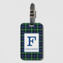 Klan Farquharson Tartan Monogrammed