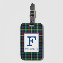 Klan Farquharson Tartan Monogrammed Bagagebricka