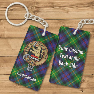 Klan Farquharson Vapensköld över Tartan Keychain