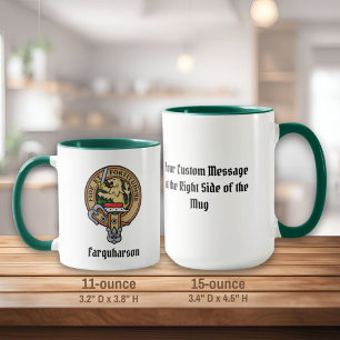 Klan Farquharson Vapensköld över Tartan Mugg