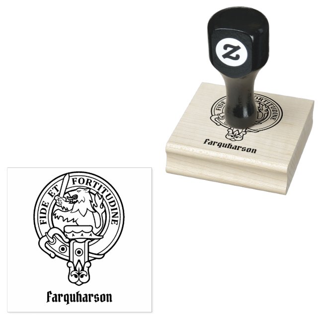 Klan Farquharson Vapensköld Rubber Frimärke Stämpel (Stämplad)