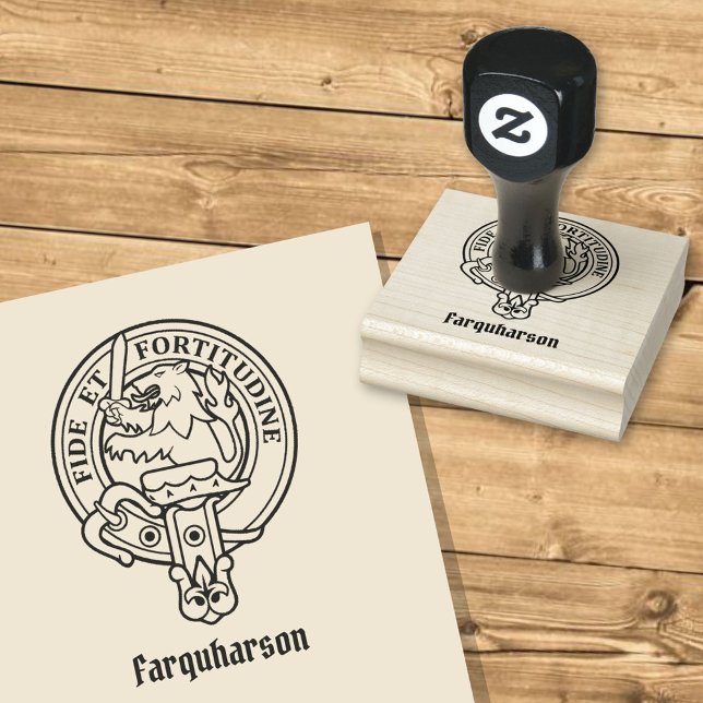 Klan Farquharson Vapensköld Rubber Frimärke Stämpel (Skapare uppladdad)