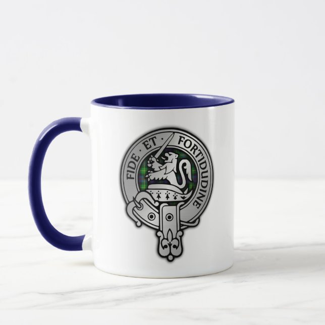 Klan Farquharson Vapensköld & Tartan Mugg (Vänster)