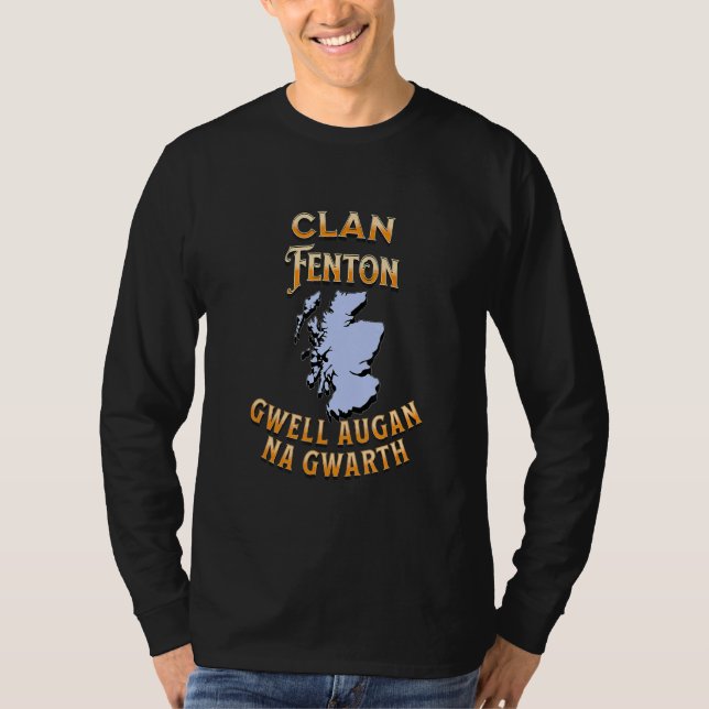 Klan Fenton Scottish Motto Vapensköld T Shirt (Framsida)