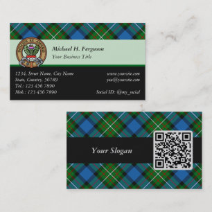 Klan Ferguson Tartan Affärskort Visitkort