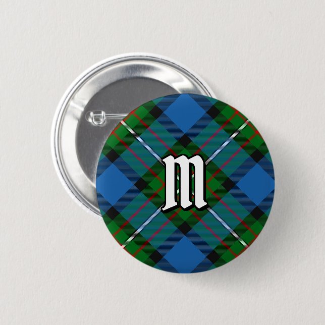 Klan Ferguson Tartan Button Knapp (Framsida & baksida)