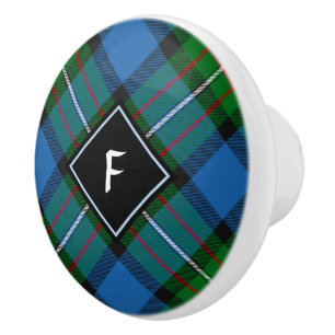 Klan Ferguson Tartan Ceramic Knob Knopp