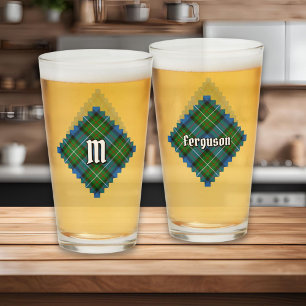 Klan Ferguson Tartan Glass Glaskopp