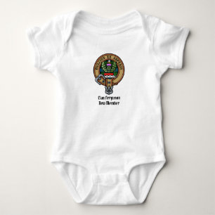 Klan Ferguson Vapensköld över Tartan Baby Bodykost T Shirt