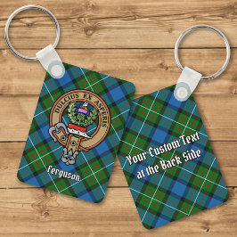 Klan Ferguson Vapensköld över Tartan Keychain Nyckelring