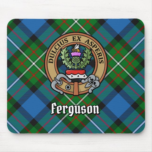 Klan Ferguson Vapensköld över Tartan Musmatta (Framsidan)