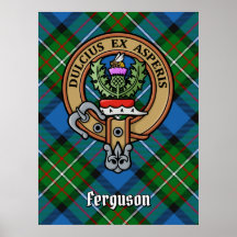 Klan Ferguson Vapensköld över Tartan
