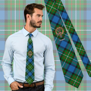 Klan Ferguson Vapensköld över Tartan Slips