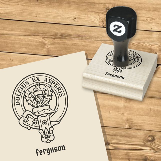 Klan Ferguson Vapensköld Rubber Frimärke Stämpel (Skapare uppladdad)