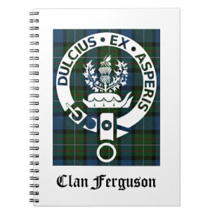Klan Ferguson Vapensköld Tartan Anteckningsbok Med Spiral