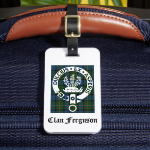 Klan Ferguson Vapensköld Tartan Bagagebricka