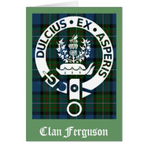Klan Ferguson Vapensköld Tartan Greeting Card