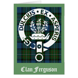Klan Ferguson Vapensköld Tartan Greeting Card Hälsningskort
