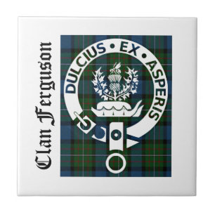 Klan Ferguson Vapensköld Tartan Kakelplatta