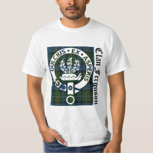 Klan Ferguson Vapensköld & Tartan T Shirt