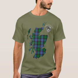 Klan Fergusson Balquihidder Tartan Karta & Vapensk T Shirt