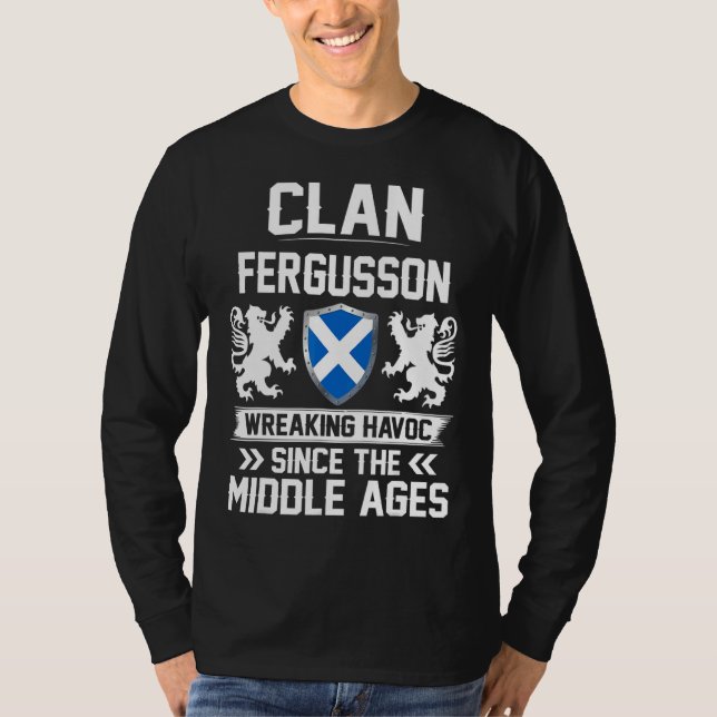 Klan Fergusson Scottish Family Klan Scotland Wreak T Shirt (Framsida)