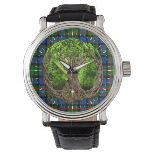 Klan Fergusson Tartan och Celtic Livets träd Armbandsur