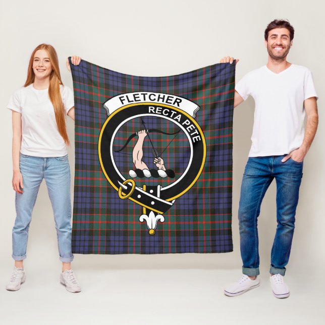 Klan Fletcher of Dunans Tartan Play Fleecefilt (På plats)