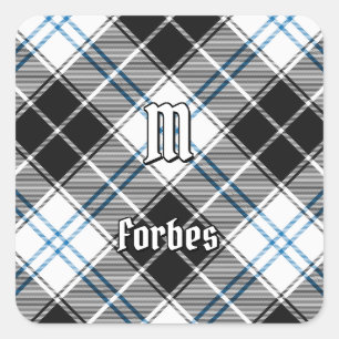 Klan Forbes Dress Tartan Fyrkantigt Klistermärke