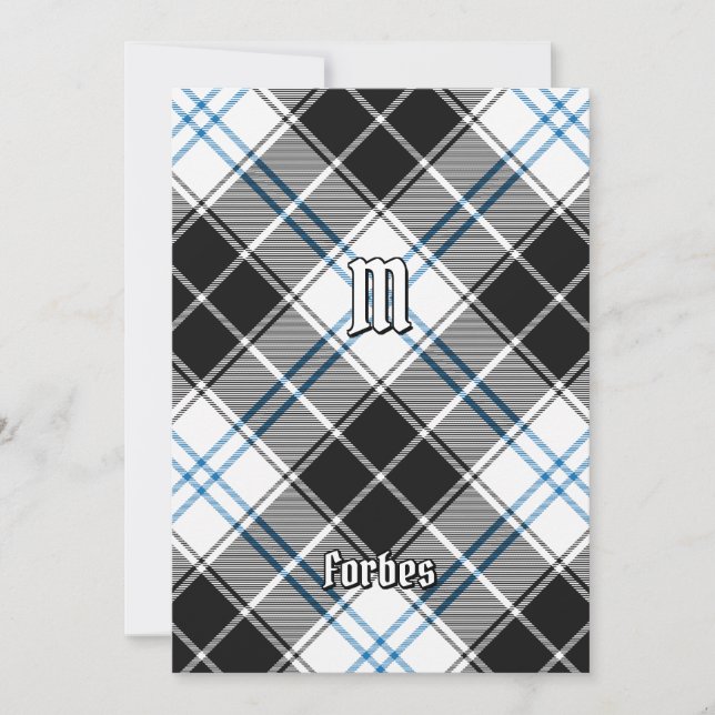 Klan Forbes Dress Tartan Inbjudningar (Framsida)