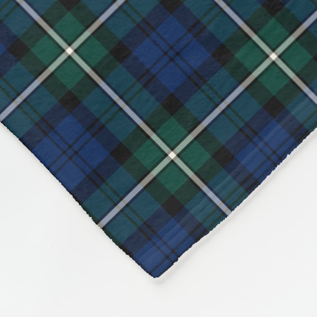 Klan Forbes Tartan Blue och Grönt Scottish Play Fleecefilt (Hörn)