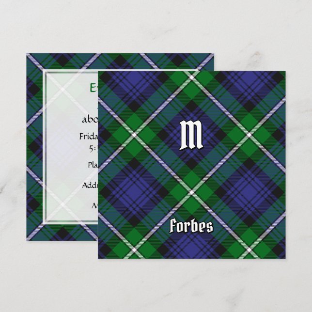 Klan Forbes Tartan Inbjudningar (Fram/baksida)