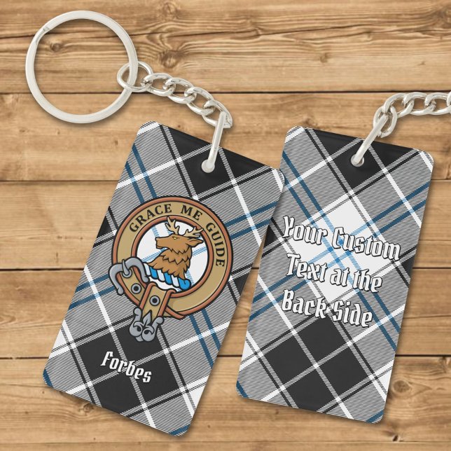 Klan Forbes Vapensköld över Dress Tartan (Skapare uppladdad)