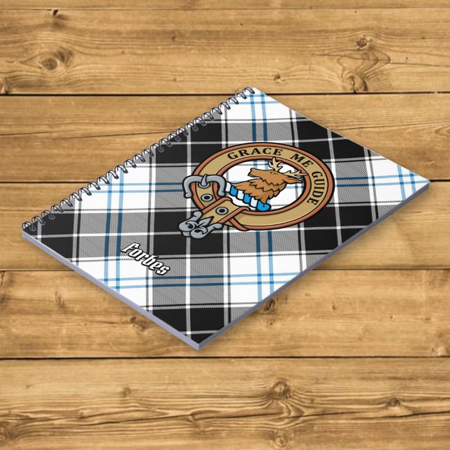 Klan Forbes Vapensköld över Dress Tartan Anteckningsbok (Skapare uppladdad)