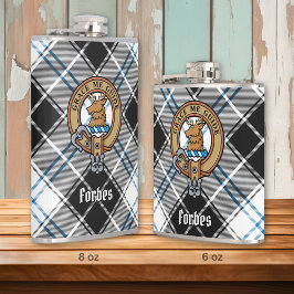 Klan Forbes Vapensköld över Dress Tartan Fickplunta