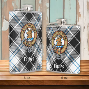 Klan Forbes Vapensköld över Dress Tartan Fickplunta