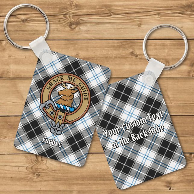 Klan Forbes Vapensköld över Dress Tartan Nyckelring (Skapare uppladdad)