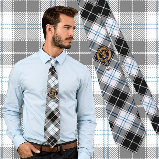 Klan Forbes Vapensköld över Dress Tartan Slips (Skapare uppladdad)