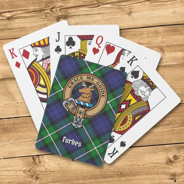 Klan Forbes Vapensköld över Tartan Casinokort (Skapare uppladdad)